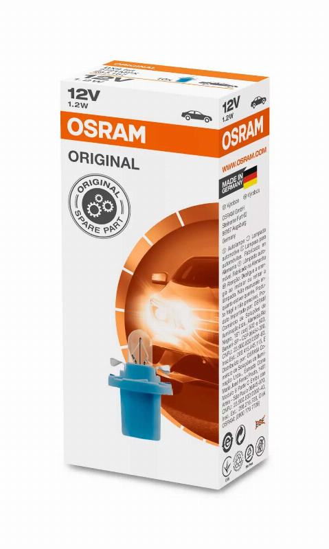 ЛАМПЫ OSRAM 1,2W 12V 5XFS10 1A