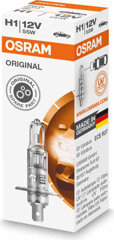 OSRAM LEMPUTĖS H1 55W 12V P14,5S FS1