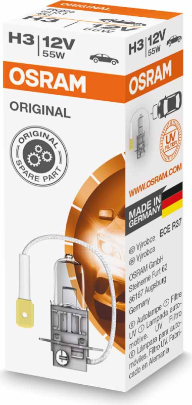 OSRAM LEMPUTĖS H3 55W 12V PK22S FS1