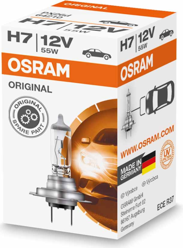 OSRAM LEMPUTĖS H7 55W 12V PX26D FS1