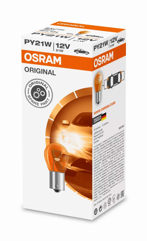 ЛАМПЫ OSRAM PY21W 12V BAU15S