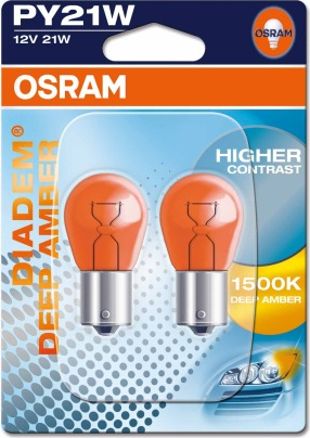 OSRAM LAMBID PY21W 12V BAU15S BLI2 DK