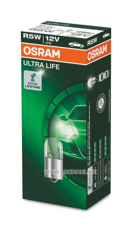 ЛАМПЫ OSRAM R5W 12V BA15S 5XFS10 1A