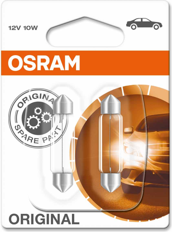 ЛАМПЫ OSRAM 10W 12V SV8.5-8 10XBLI2