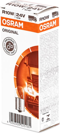 ЛАМПЫ OSRAM R10W 24V BA15S 5XFS10 1A