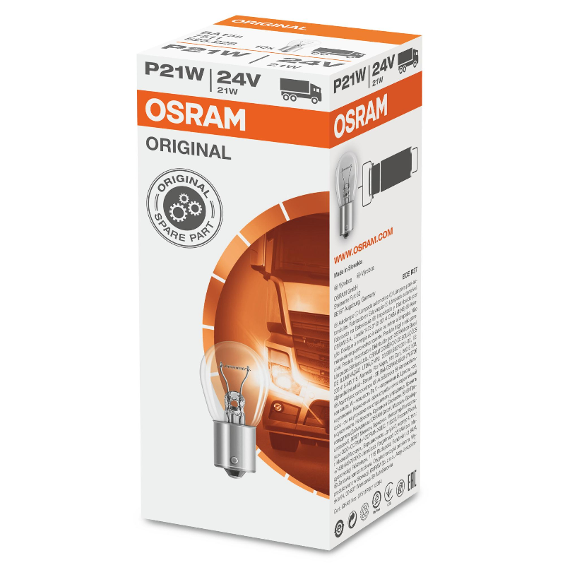 OSRAM SPULDZES P21W 24V BA15S