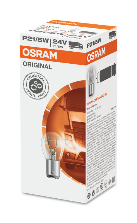 ЛАМПЫ OSRAM P21/5W 24V BAY15D