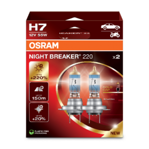 OSRAM LEMPUTĖS H7 HCB 55W 12V +220% PX26D