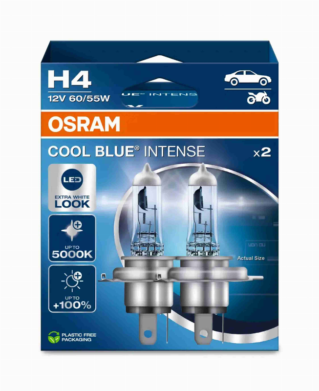 ЛАМПЫ OSRAM H4 60/55W 12V P43T ХОЛОДНЫЙ СИНИЙ ИНТЕНСИВНЫЙ