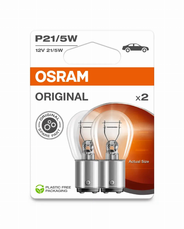 ЛАМПЫ OSRAM P21/5W 12V BAY15D