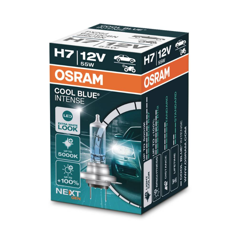 OSRAM ЛАМПЫ H7 55W 12V PX26D ХОЛОДНЫЙ СИНИЙ ИНТЕНСИВНЫЙ +100%