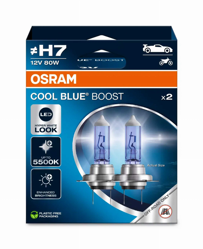 ЛАМПЫ OSRAM H7 80W 12V COOL BLUE BOOST