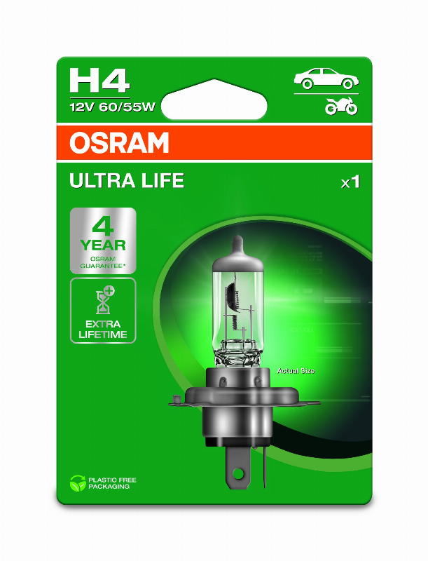 OSRAM LEMPUTĖS H4 60/55W 12V P43T