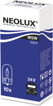 NEOLUX SPULDZES W5W 24V W2.1X9.5D 5XFS10