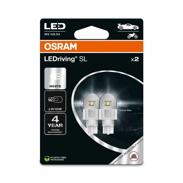 OSRAM BULBS W16W 02B 12V 2W W2,1X9,5D